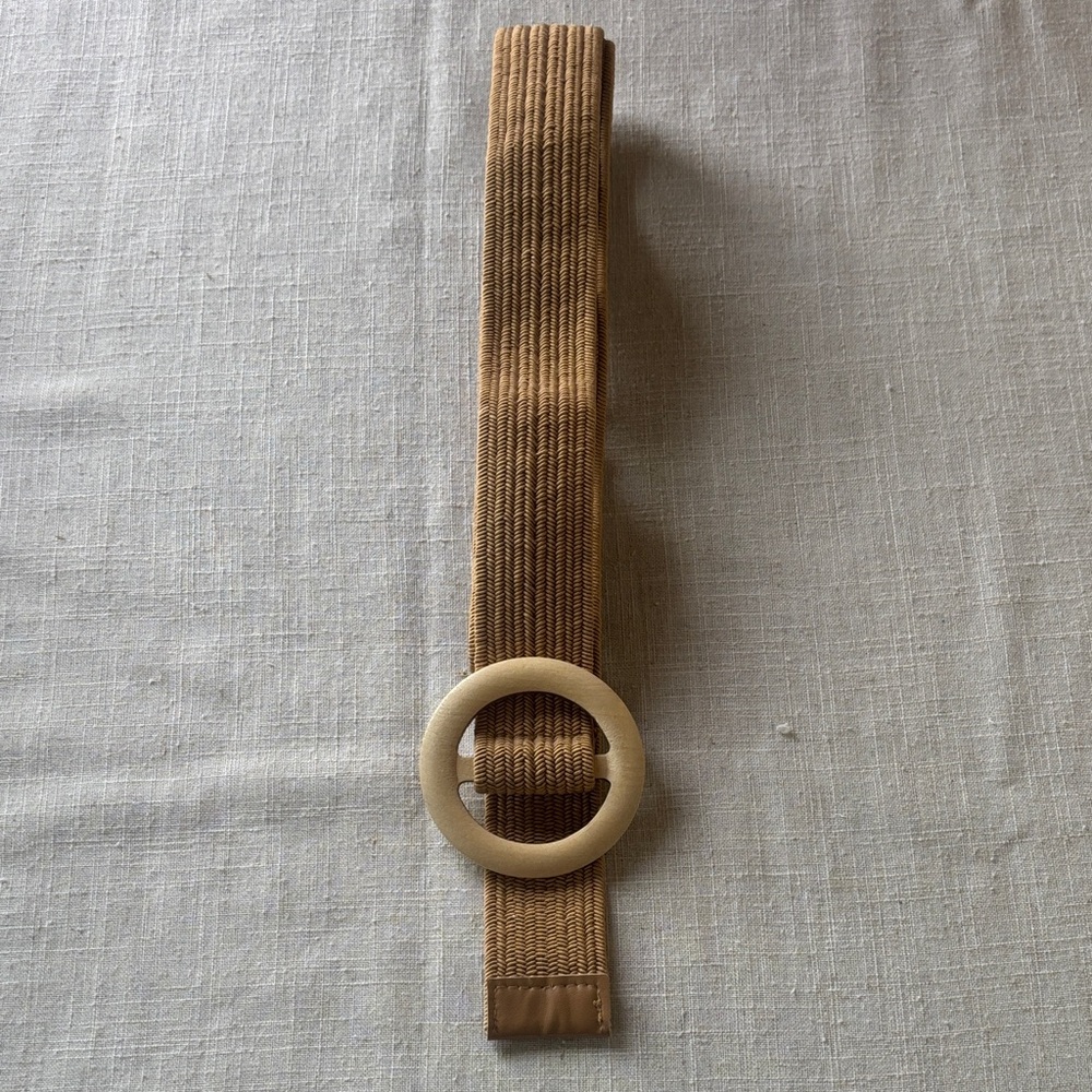 Plus Size Elastic Waist Belt with Round Buckle